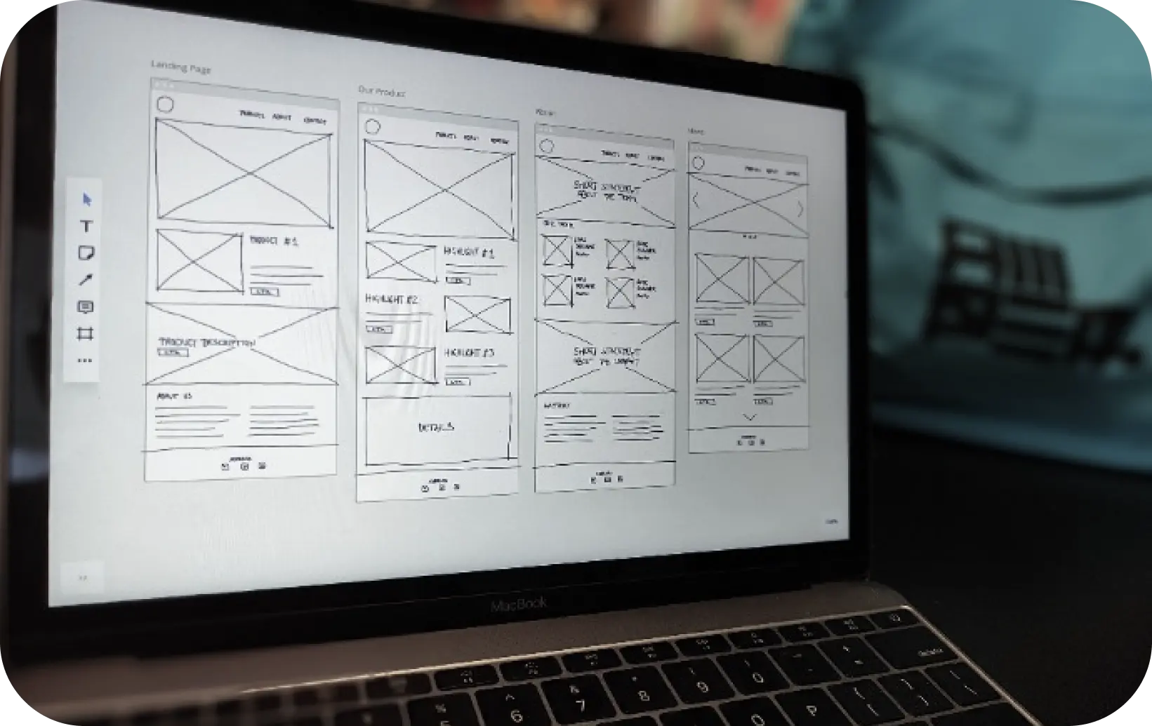 photo of a laptop with a project mockup